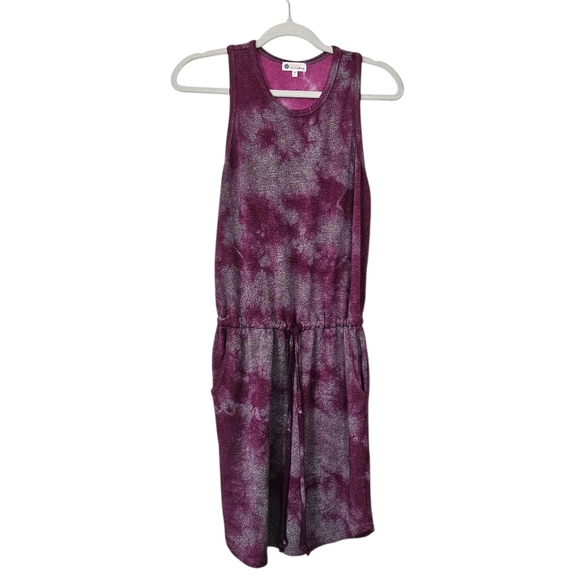 Sundry for Evereve The Weekender Dress Racerback Berry Tie Dye Size 0 - Picture 2 of 8